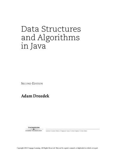 Data structures and algorithms in Java  
