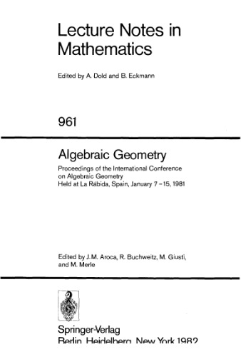 Algebraic Geometry