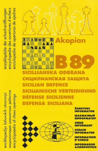 Encyclopaedia of Chess Openings • Sicilian Defence B89 • Sozin Attack (1996)  