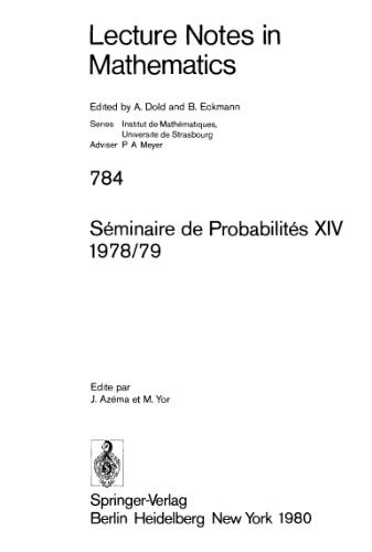 Seminaire de Probabilites XIV 1978 79