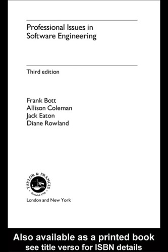 Professional issues in software engineering  