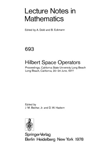 Hilbert Space Operators