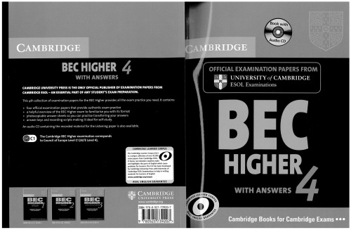 Cambridge BEC 4 Higher Student's Book with Answers: Examination Papers from University of Cambridge ESOL Examinations