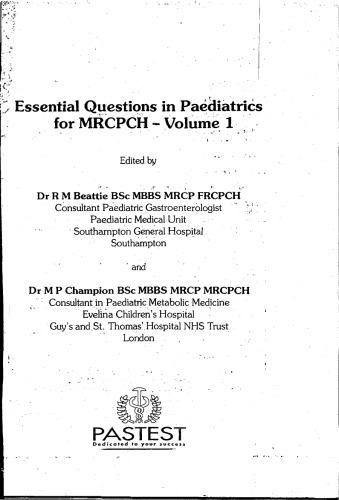 Essential Questions in Paediatrics for MRCPCH (v. 1)