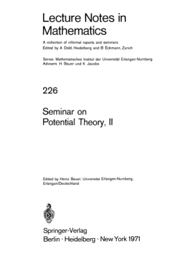 Seminar on Potential Theory II