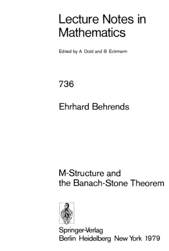 M-Structure and the Banach-Stone Theorem