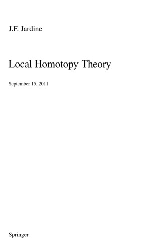 Local Homotopy Theory  