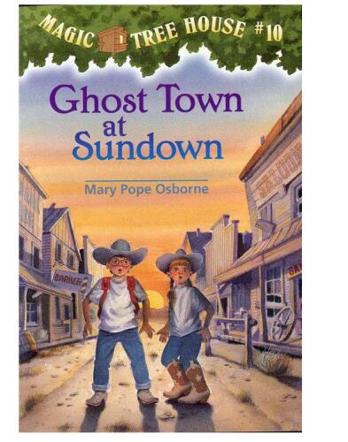 Ghost town at sundown