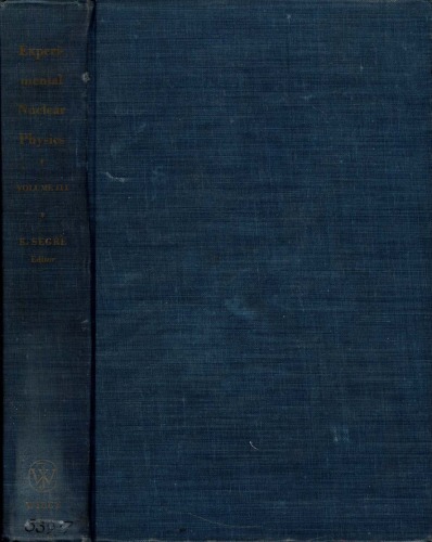 Experimental Nuclear Physics Vol3