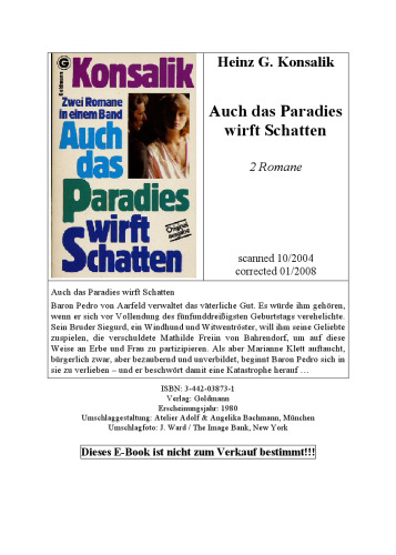 Auch das Paradies wirft Schatten. Die Masken der Liebe. Zwei Romane in einem Band