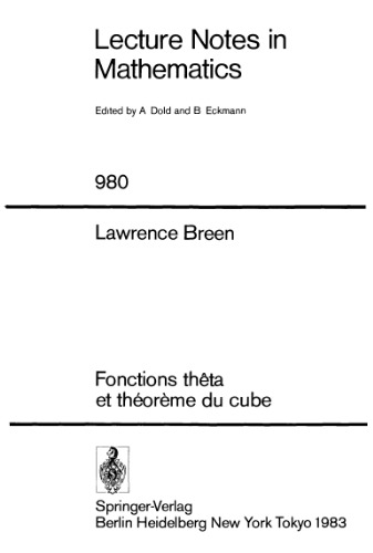 Fonctions theta et theoreme du cube