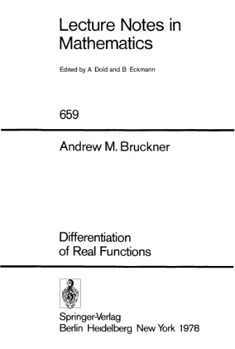 Differentiation of Real Functions