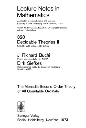 Decidable Theories II