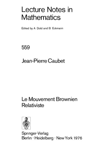 Le Mouvement Brownien Relativiste