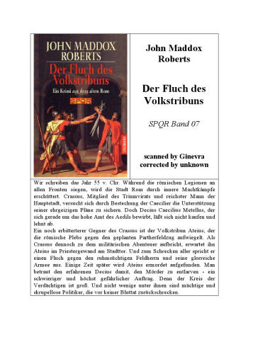 Der Fluch des Volkstribun. Ein Krimi aus dem alten Rom ()