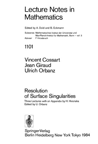 Resolution of Surface Singularities