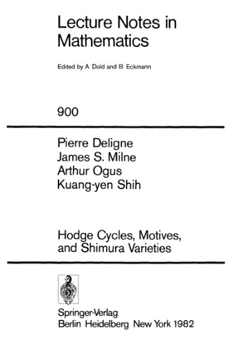 Hodge Cycles Motives and Shimura Varieties