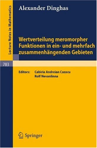 Wertverteilung meromorpher Funktionen in ein- und mehrfach zusammenhangenden Gebieten