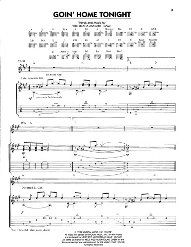 White Lion -- Big Game: Authentic Guitar TAB