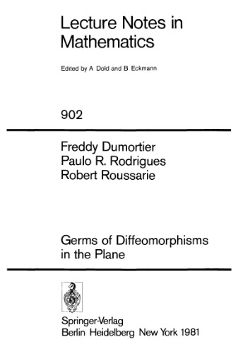 Germs of Diffeomorphisms in the Plane