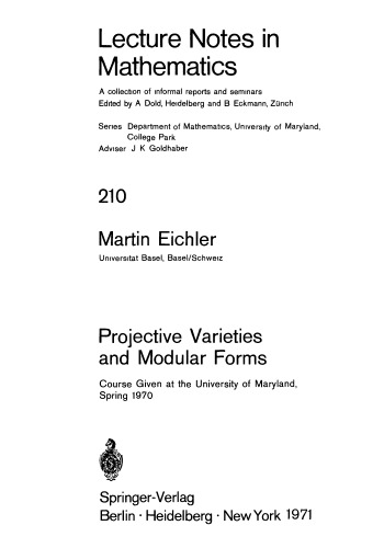 Projective Varieties and Modular Forms