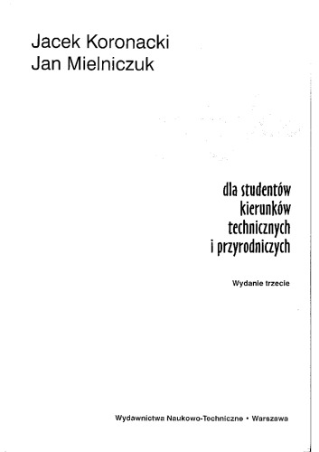 Statystyka: dla studentów kierunków technicznych i przyrodniczych