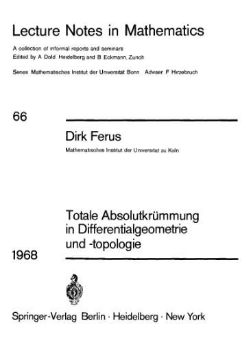 Totale absolutkrummung in Differentialgeometrie und topologie