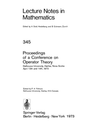 Proceedings of a Conference on Operator Theory