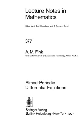 Almost Periodic Differential Equations