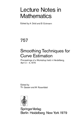Smoothing Techniques for Curve Estimation