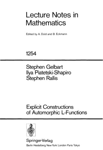 Explicit Constructions of Automorphic L-Functions