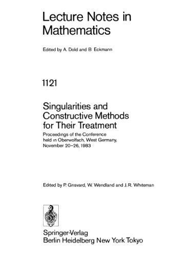 Singularities and Constructive Methods for Their Treatment