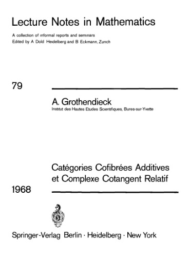 Categories Cofibrees Additives et Complexe Cotangent Relatif