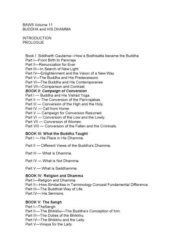 The Buddha and His Dhamma