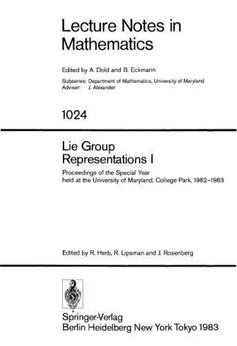 Lie Group Representations I