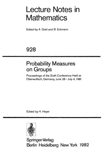 Probability Measures on Groups