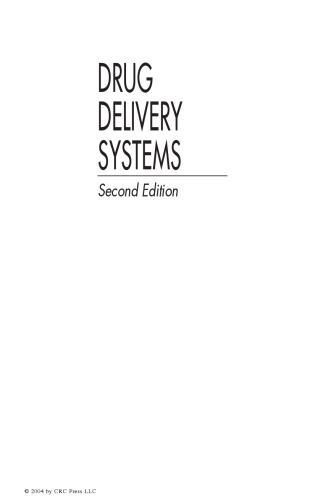 Drug Delivery Systems, Second Edition (Pharmacology and Toxicology: Basic and Clinical Aspects)  