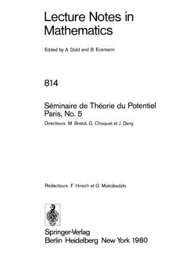 Seminaire de Theorie du Potentiel Paris No 5