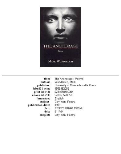 The anchorage: poems