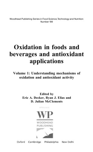 Oxidation in foods and beverages and antioxidant applications, Volume 1