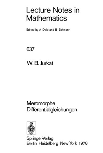 Meromorphe Differentialgleichungen