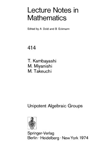 Unipotent Algebraic Groups