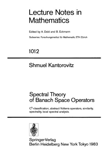 Spectral Theory of Banach Space Operators