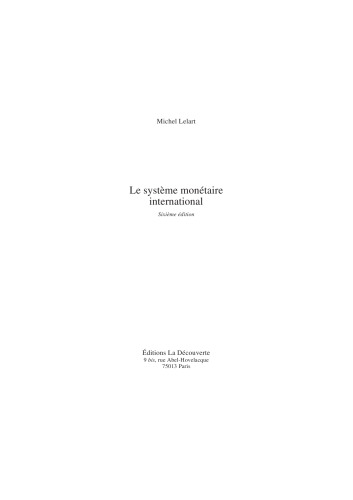 Le système monétaire international