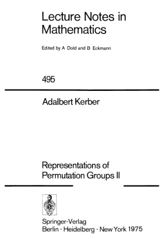 Representations of Permutation Groups II