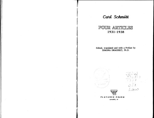 Four Articles: 1931-1938