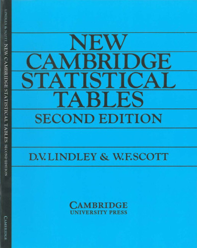 New Cambridge Statistical Tables