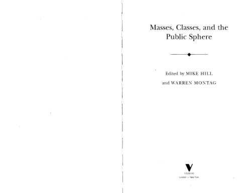Masses, Classes and the Public Sphere