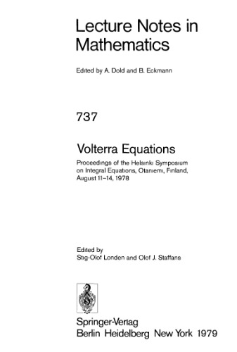 Volterra Equations