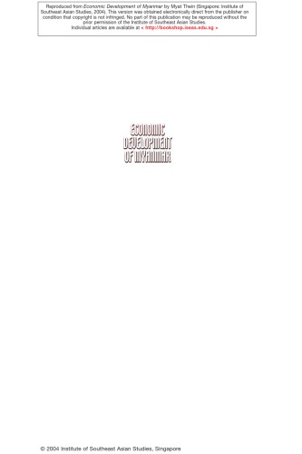 Economic Development of Myanmar